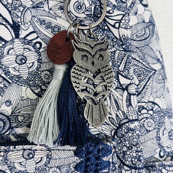 Sakroots Backpack Floral Laptop Bag Owl Tassel Keychain Boho School Work Artsy main image 14
